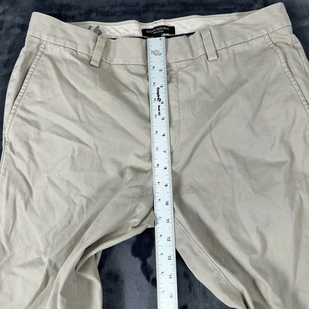 Banana Republic Aiden Chino Pants Mens 32x30 Tan Khaki Slim Fit Casual 2613